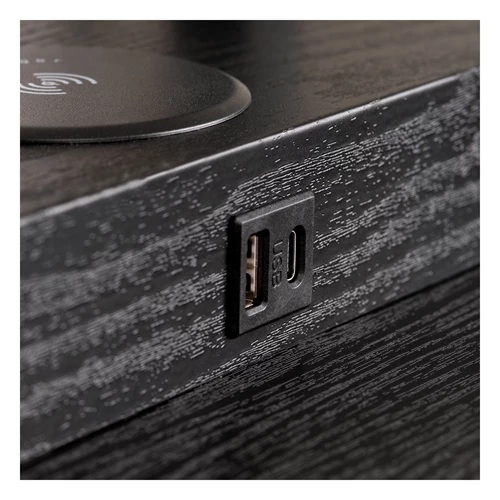 Lucide MENNO - Vloerlamp - 1xE27 - Met draadloze oplader - Zwart - detail 4